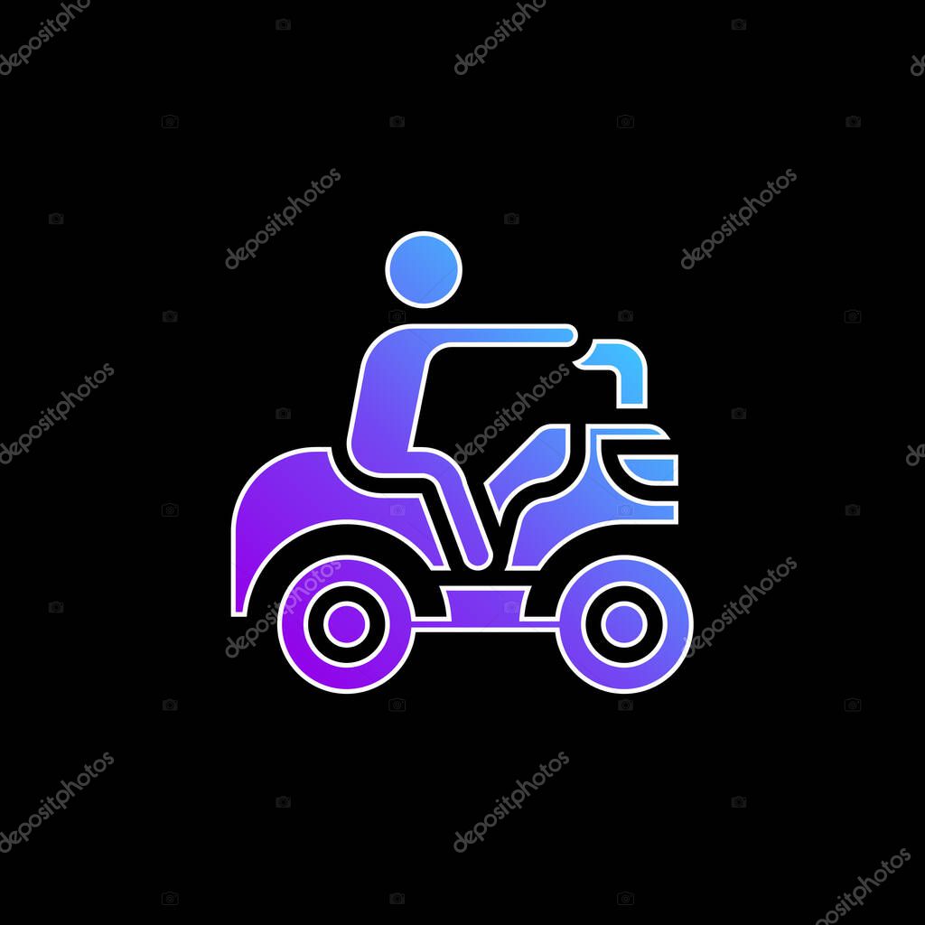 Atv blue gradient vector icon