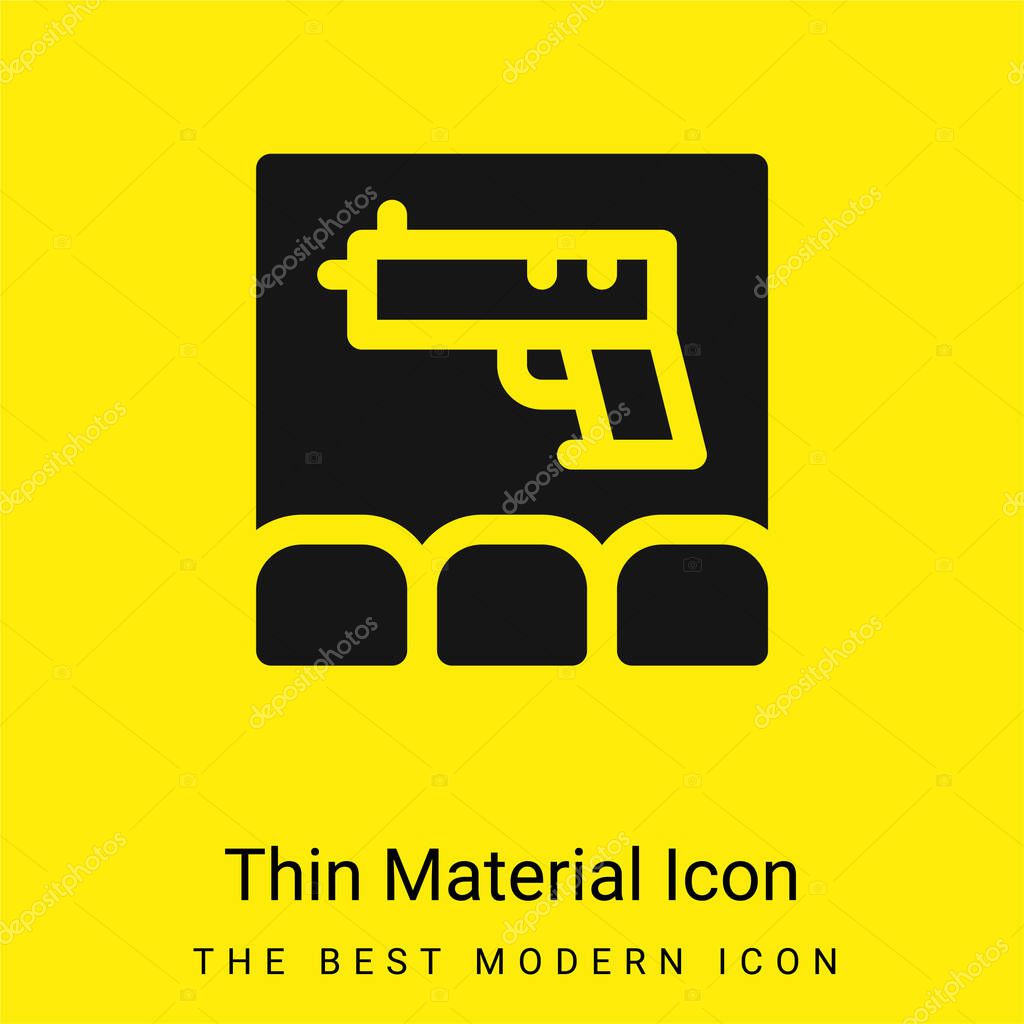 Action Movie minimal bright yellow material icon
