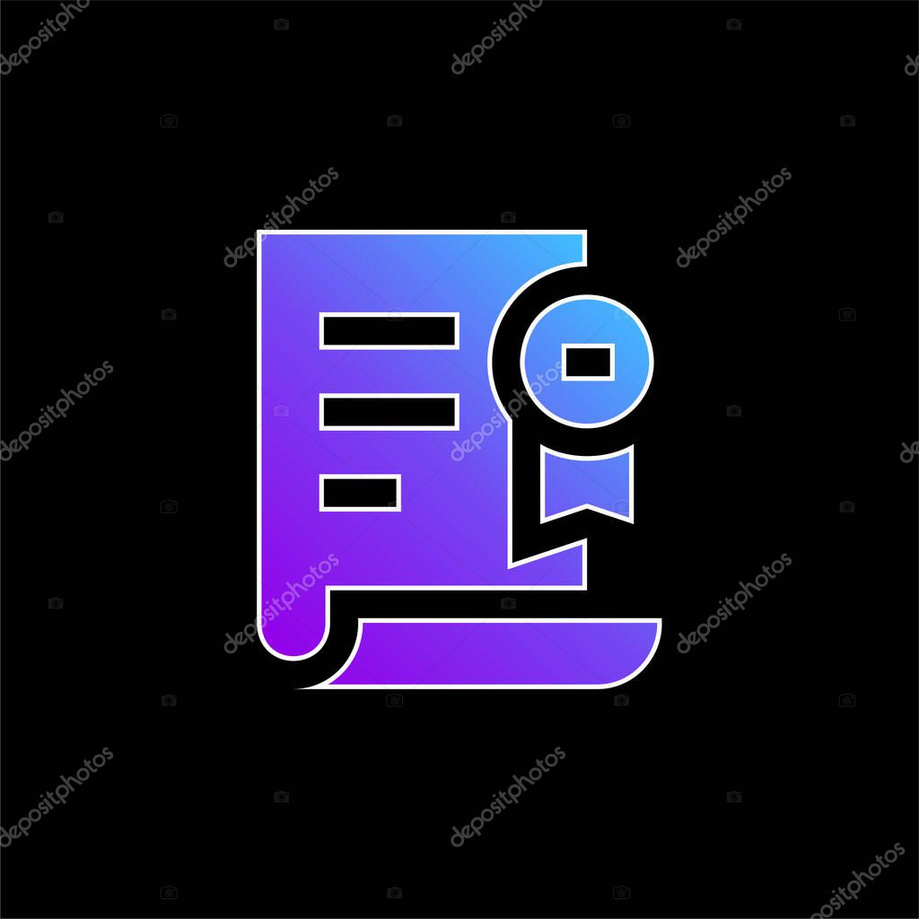 Award blue gradient vector icon