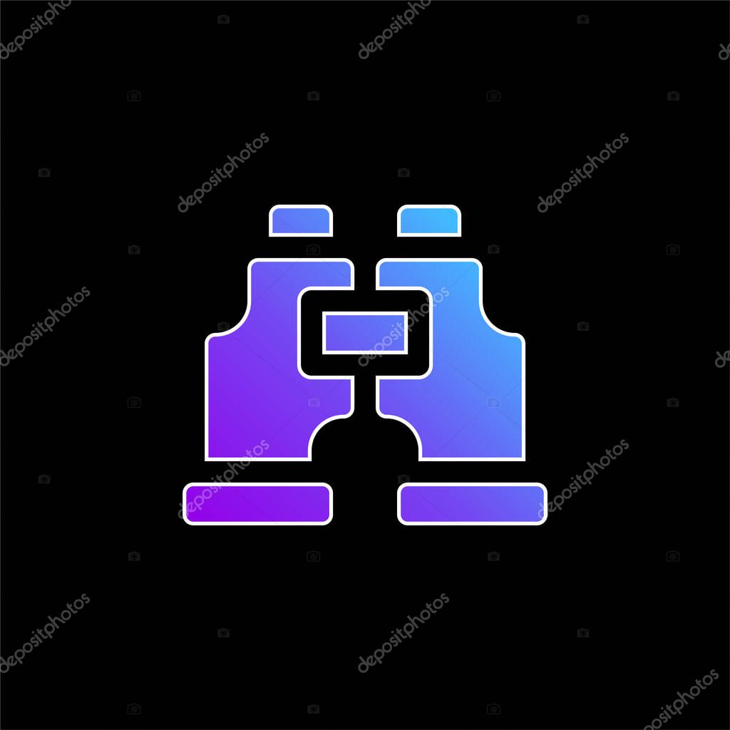 Binoculars blue gradient vector icon