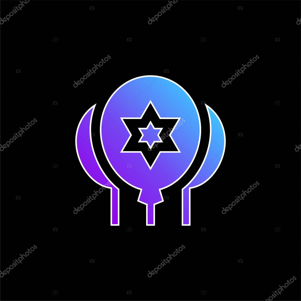 Balloons blue gradient vector icon