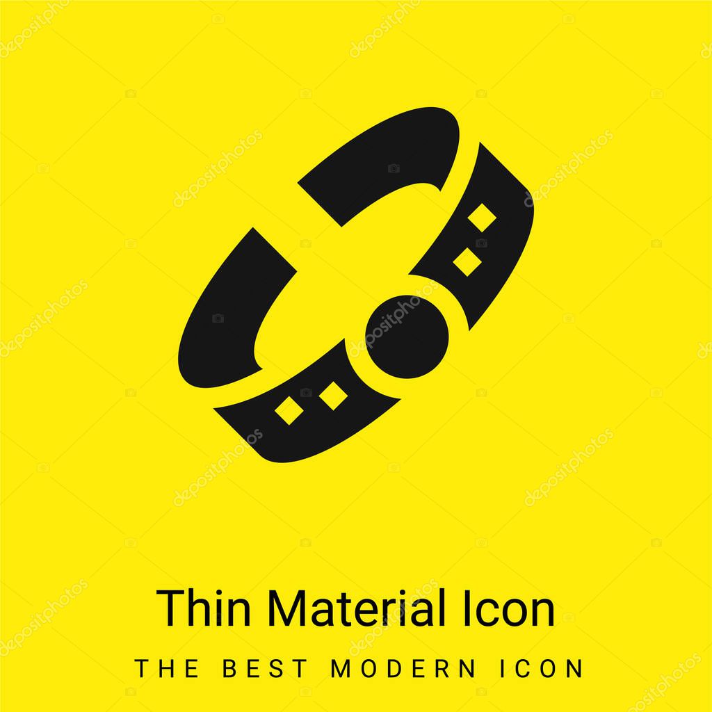 Bracelet minimal bright yellow material icon