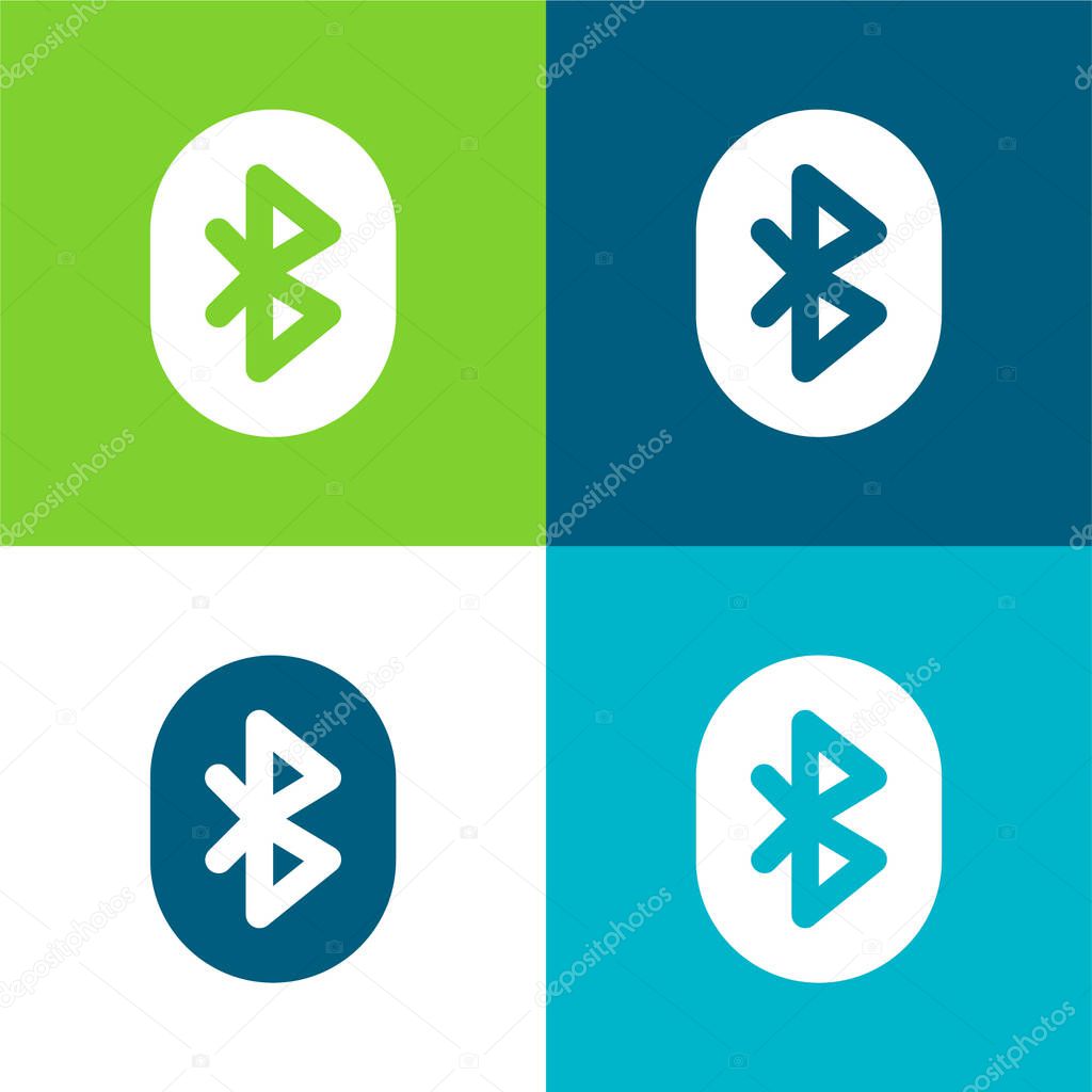 Bluetooth Flat four color minimal icon set