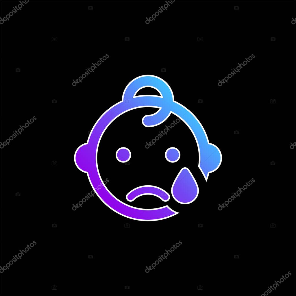 Baby blue gradient vector icon