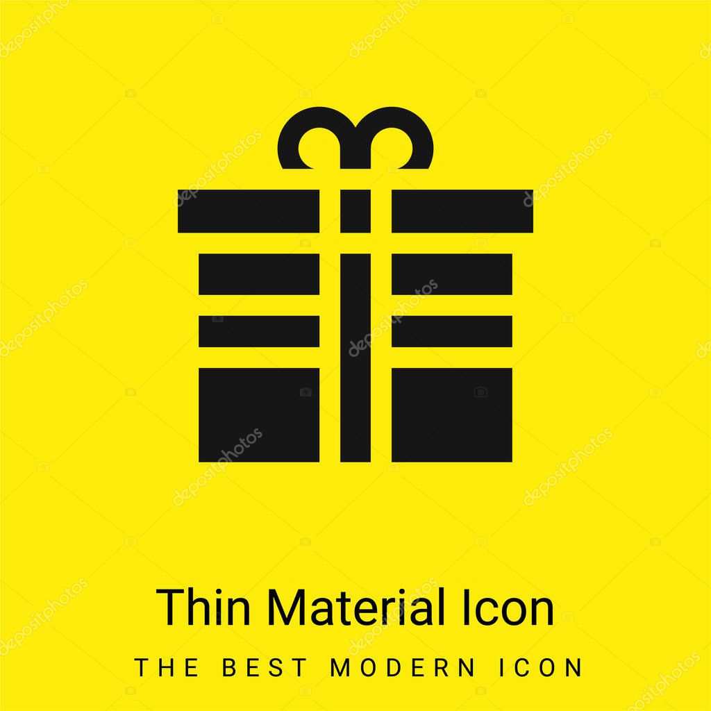 Birthday minimal bright yellow material icon