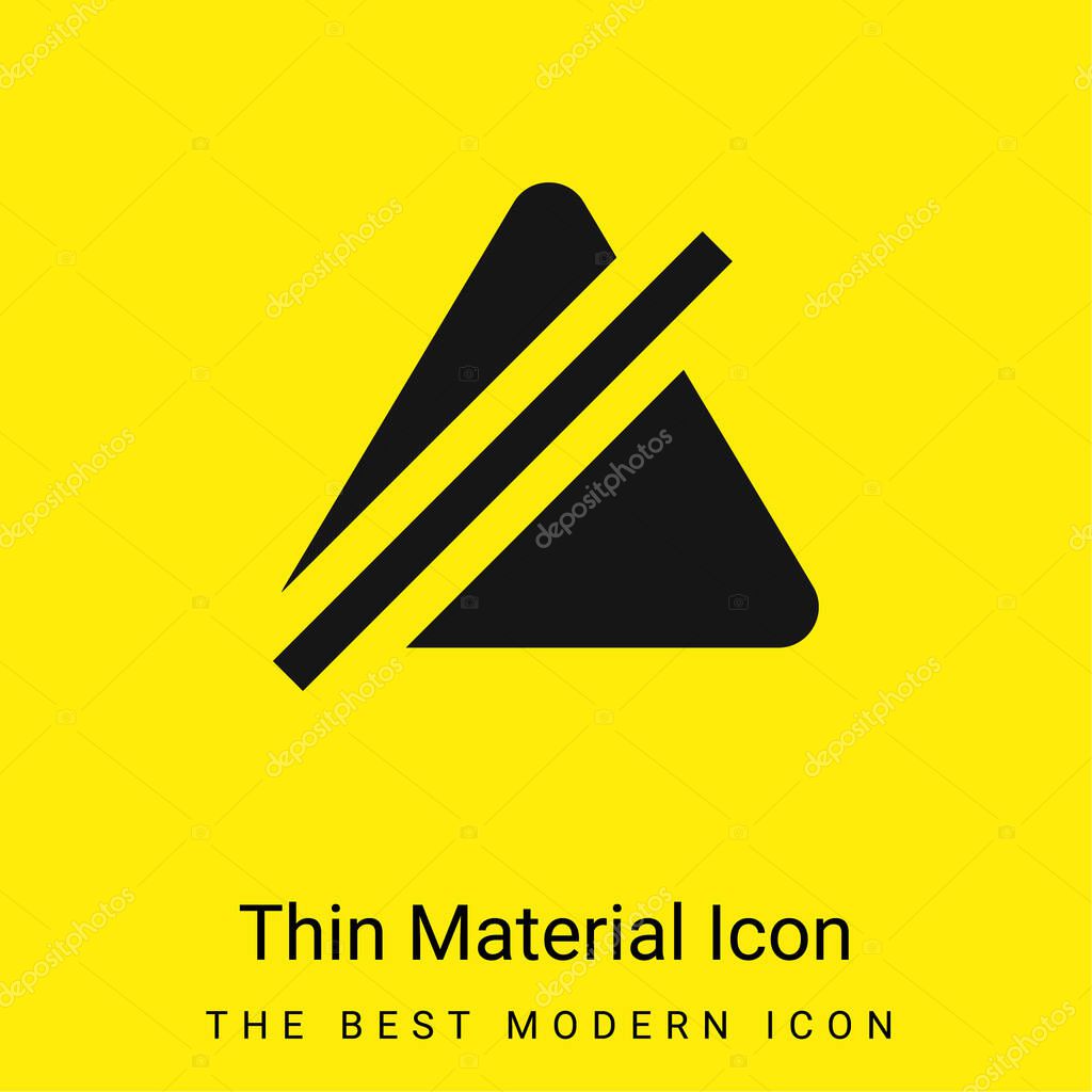 Bleach minimal bright yellow material icon
