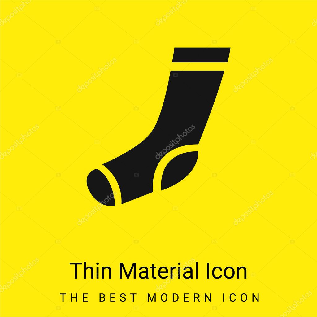 Athletic Sock minimal bright yellow material icon