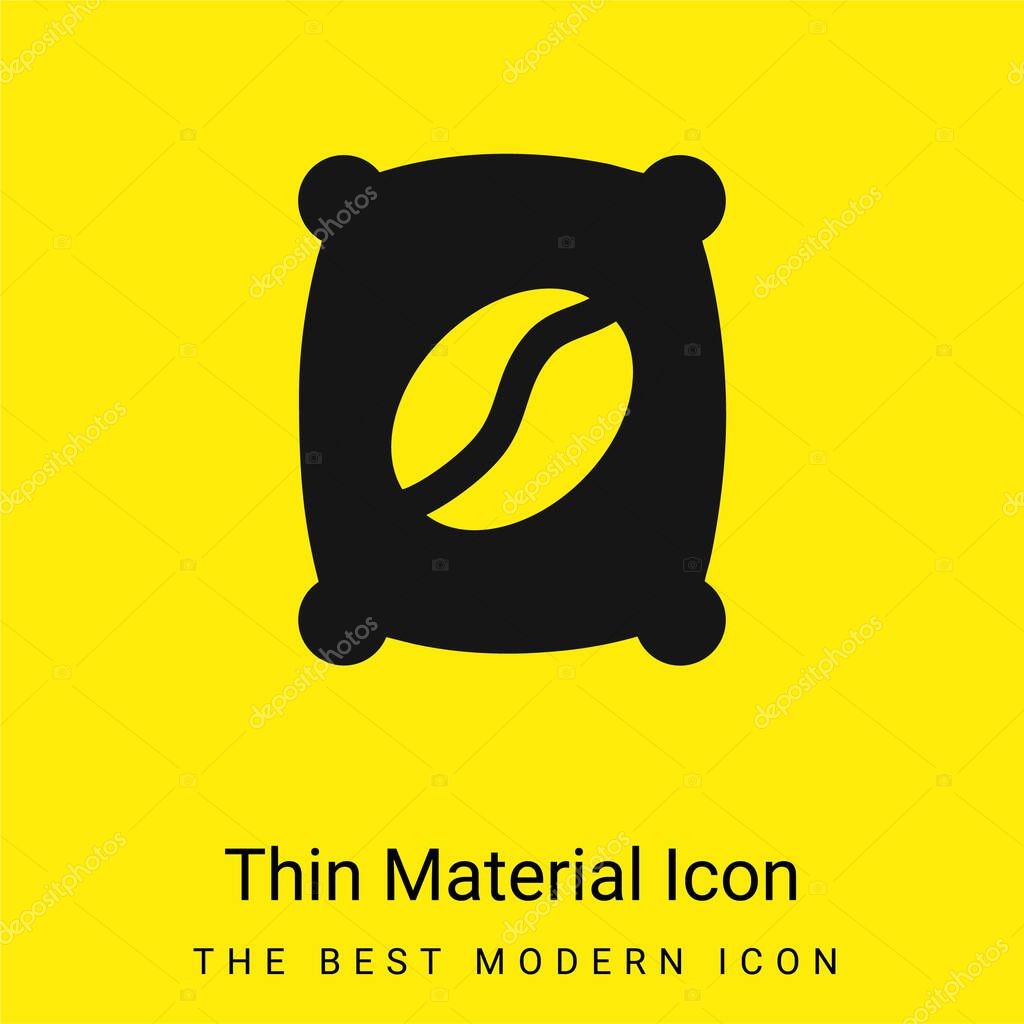 Bag minimal bright yellow material icon