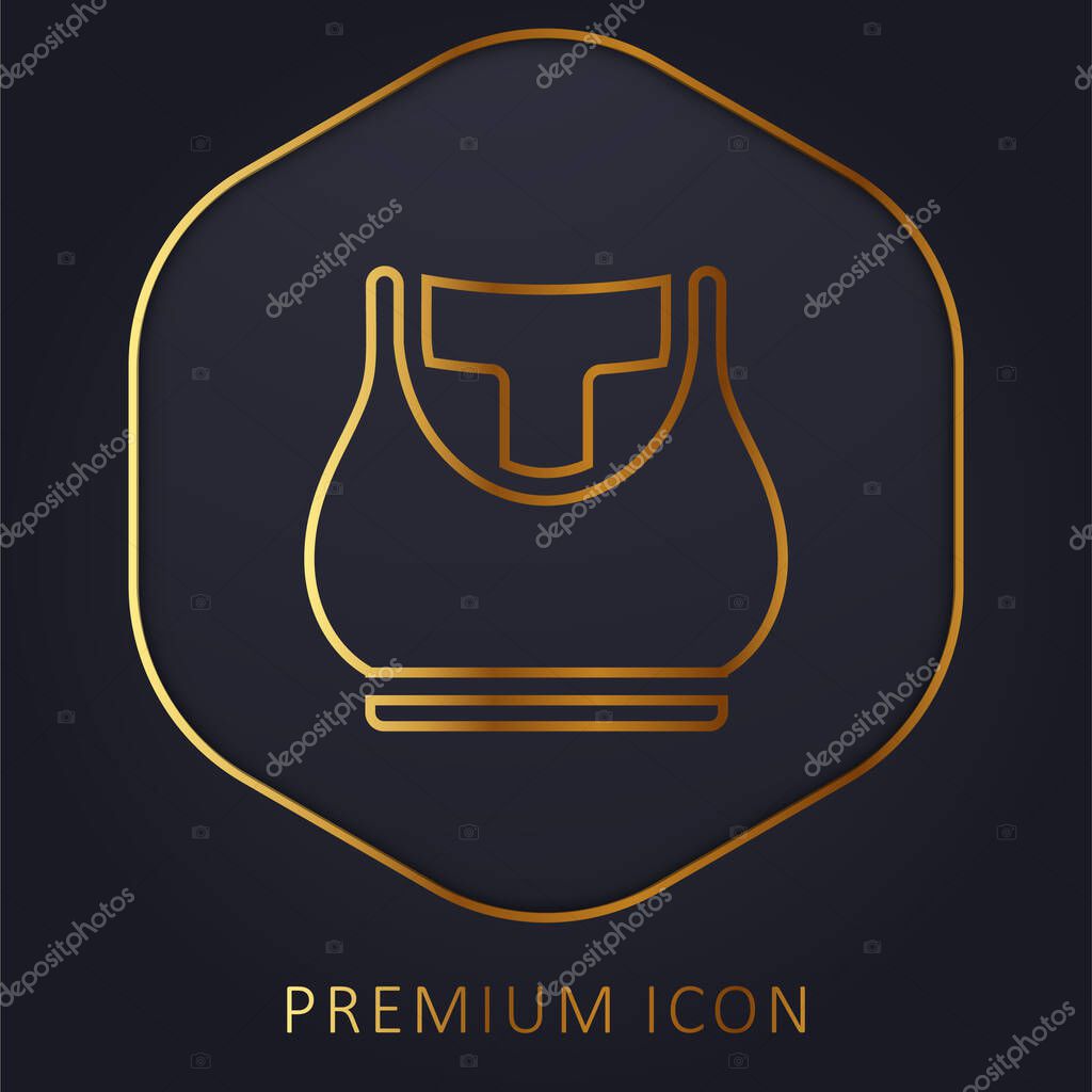 Bra golden line premium logo or icon