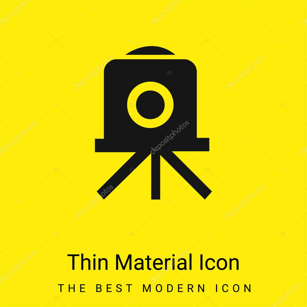 Antique Photographic Camera minimal bright yellow material icon