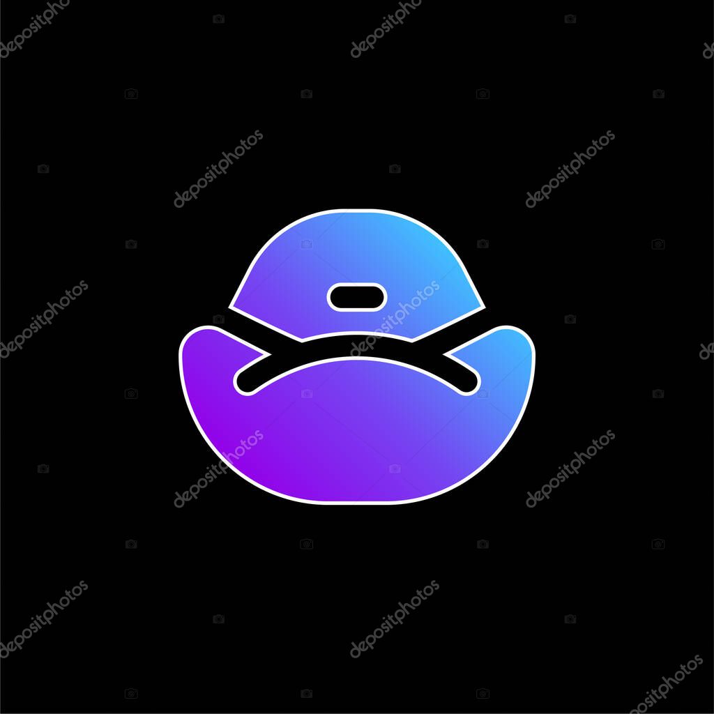 Bean Bag blue gradient vector icon