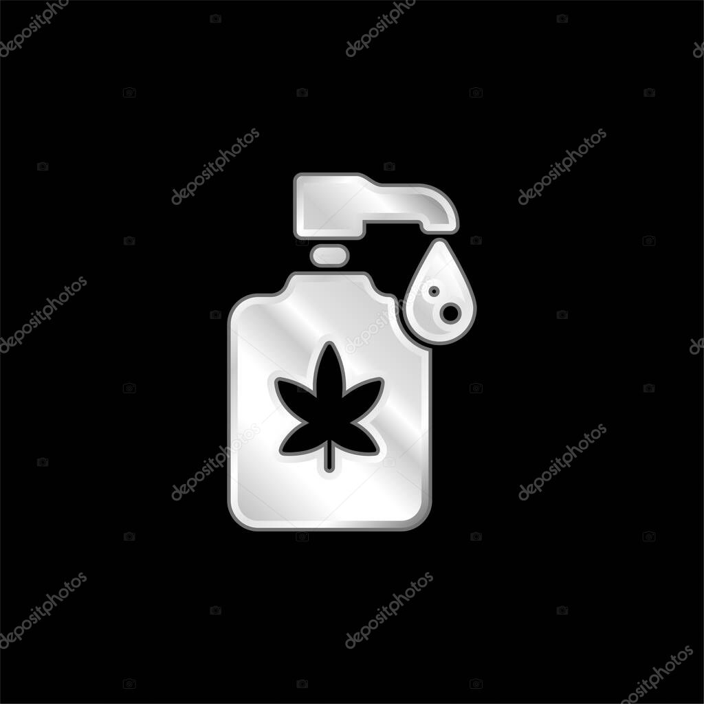 Body Lotion silver plated metallic icon