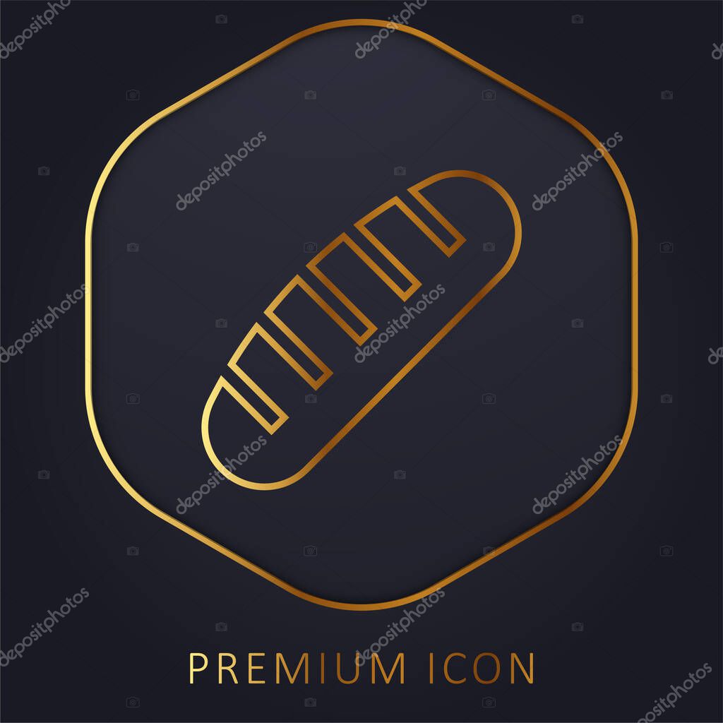 Bread golden line premium logo or icon