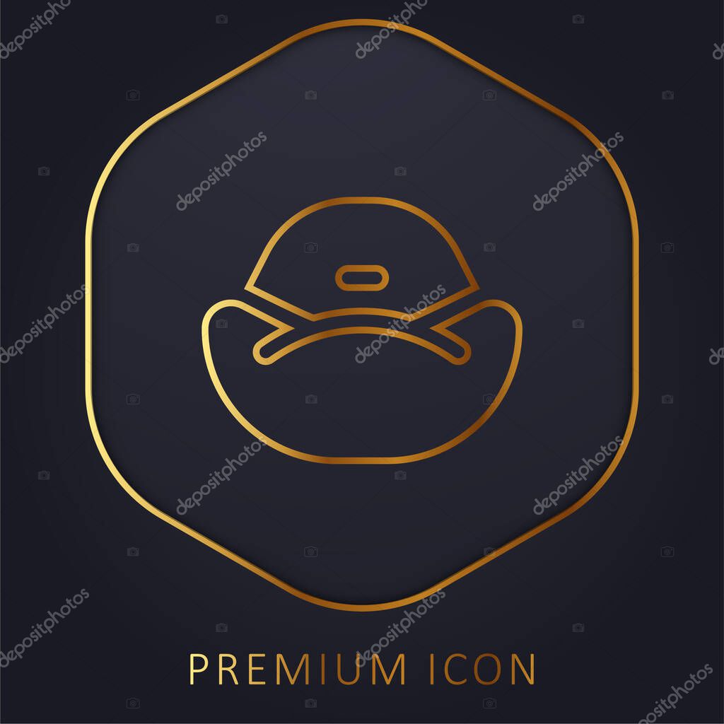 Bean Bag golden line premium logo or icon