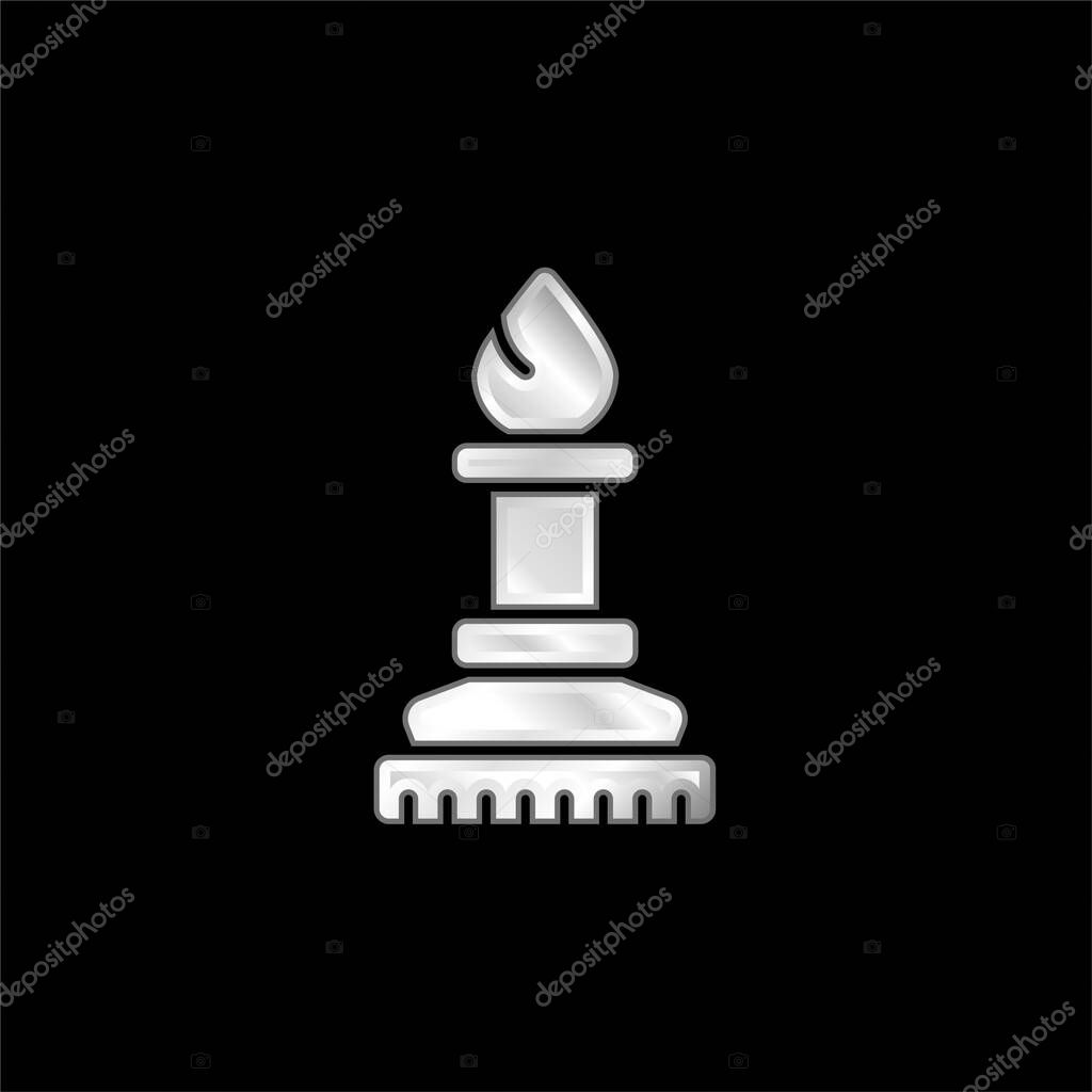 Bishop silver plated metallic icon