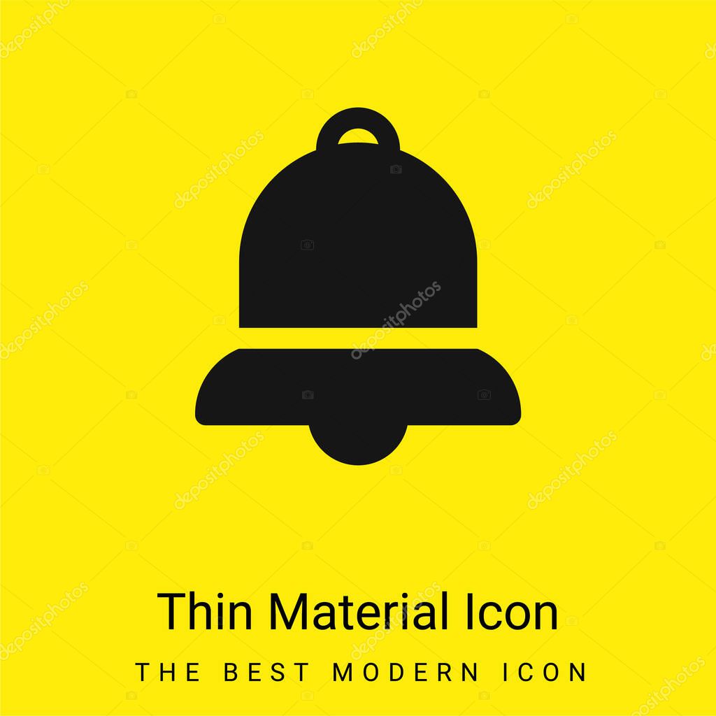 Bell minimal bright yellow material icon
