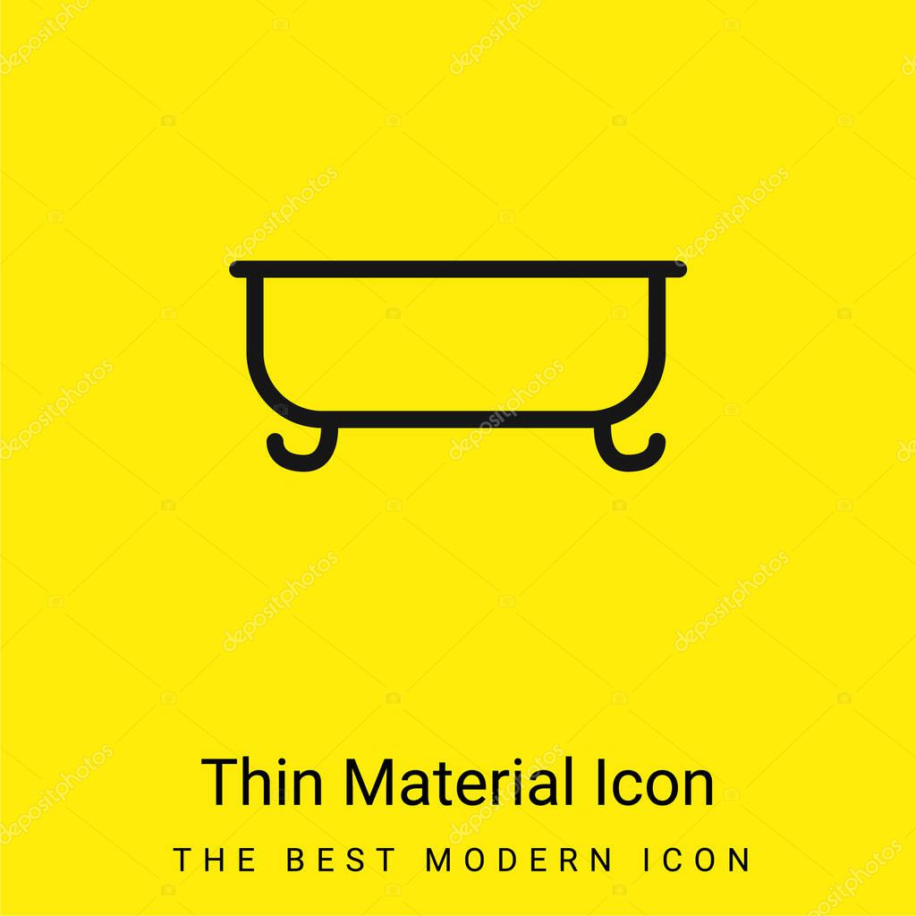 Bathtub minimal bright yellow material icon