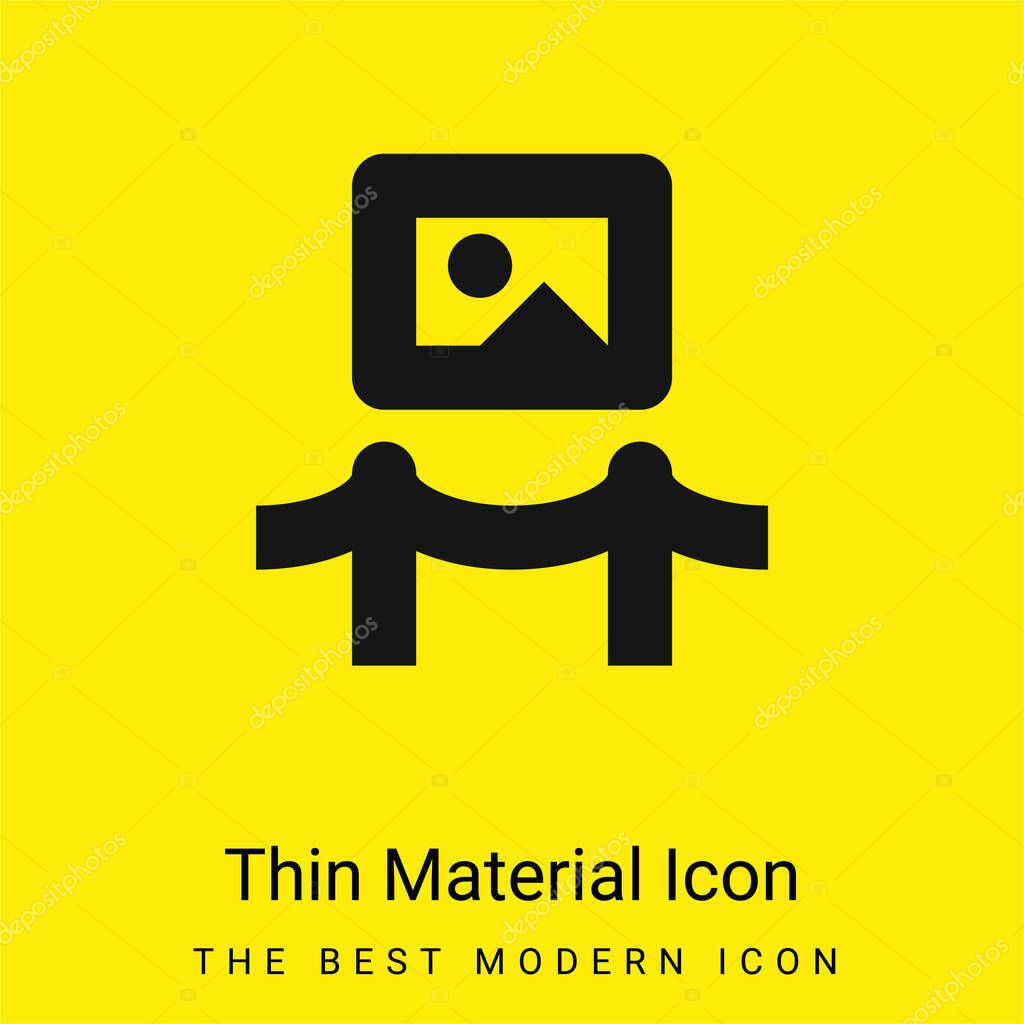 Art Museum minimal bright yellow material icon