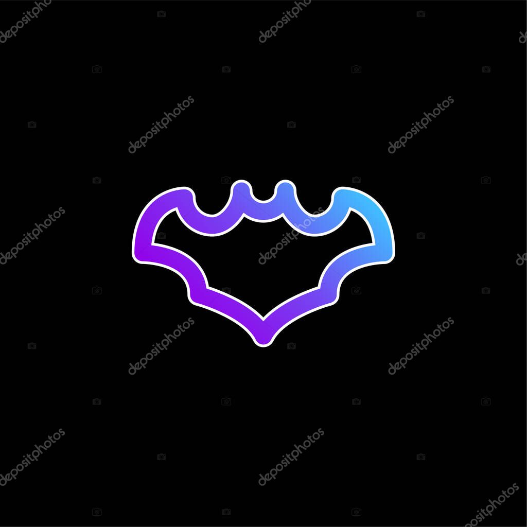 Bat blue gradient vector icon