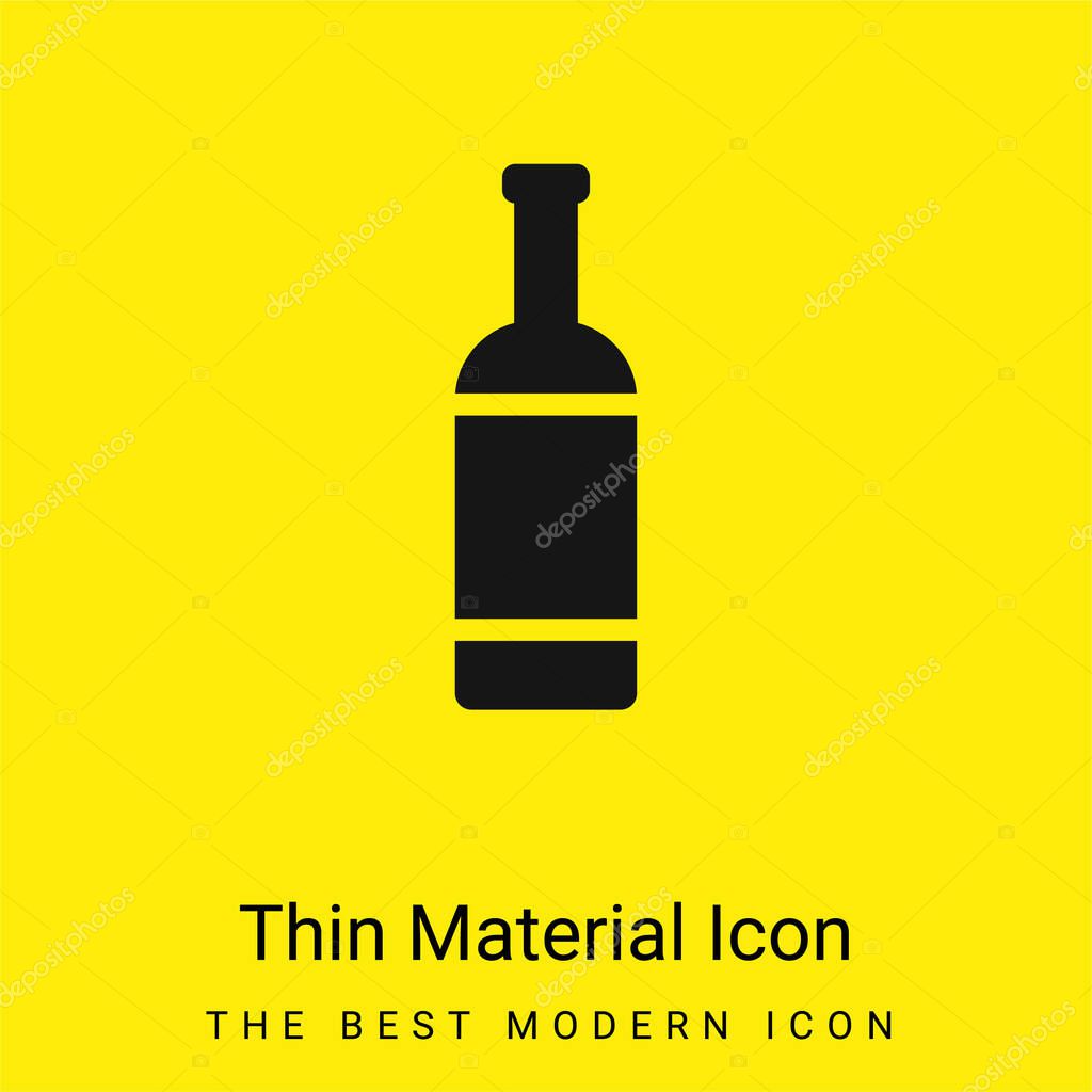 Bottle minimal bright yellow material icon