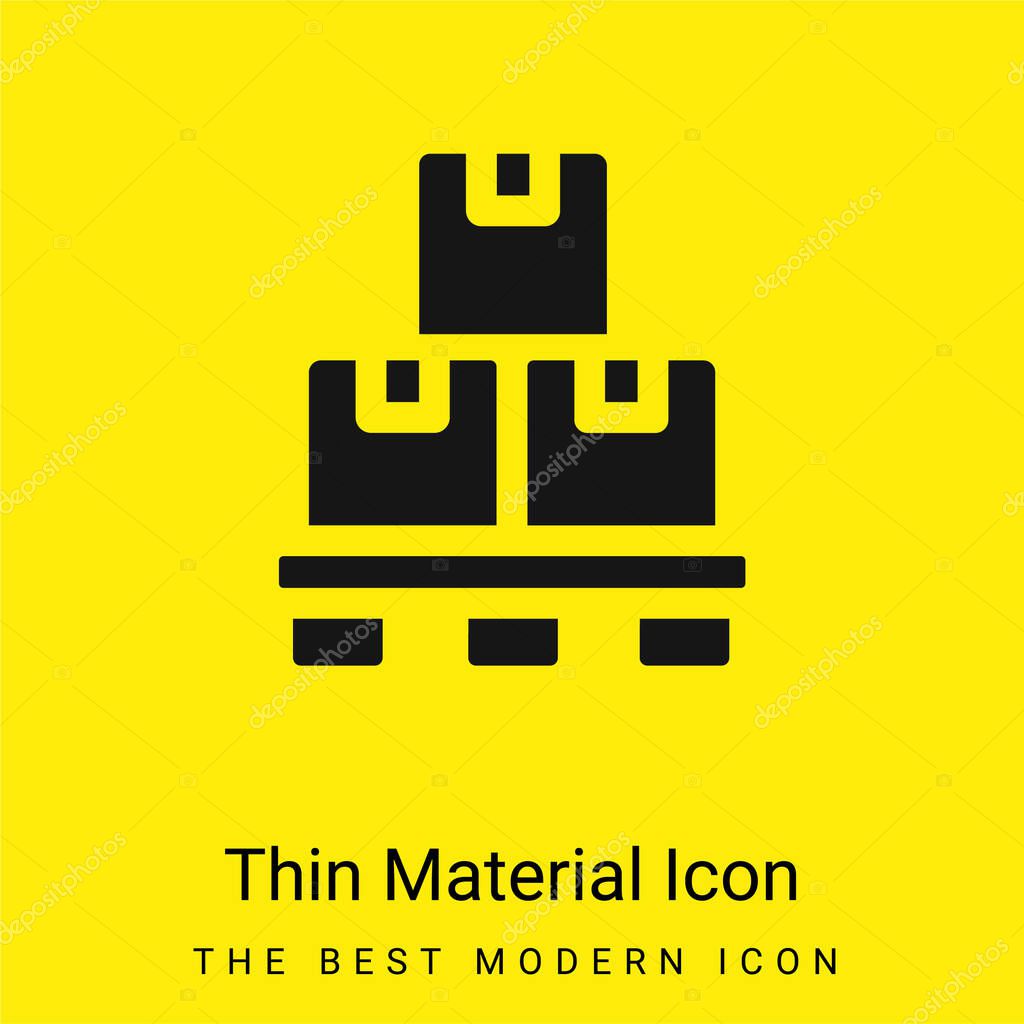 Box minimal bright yellow material icon