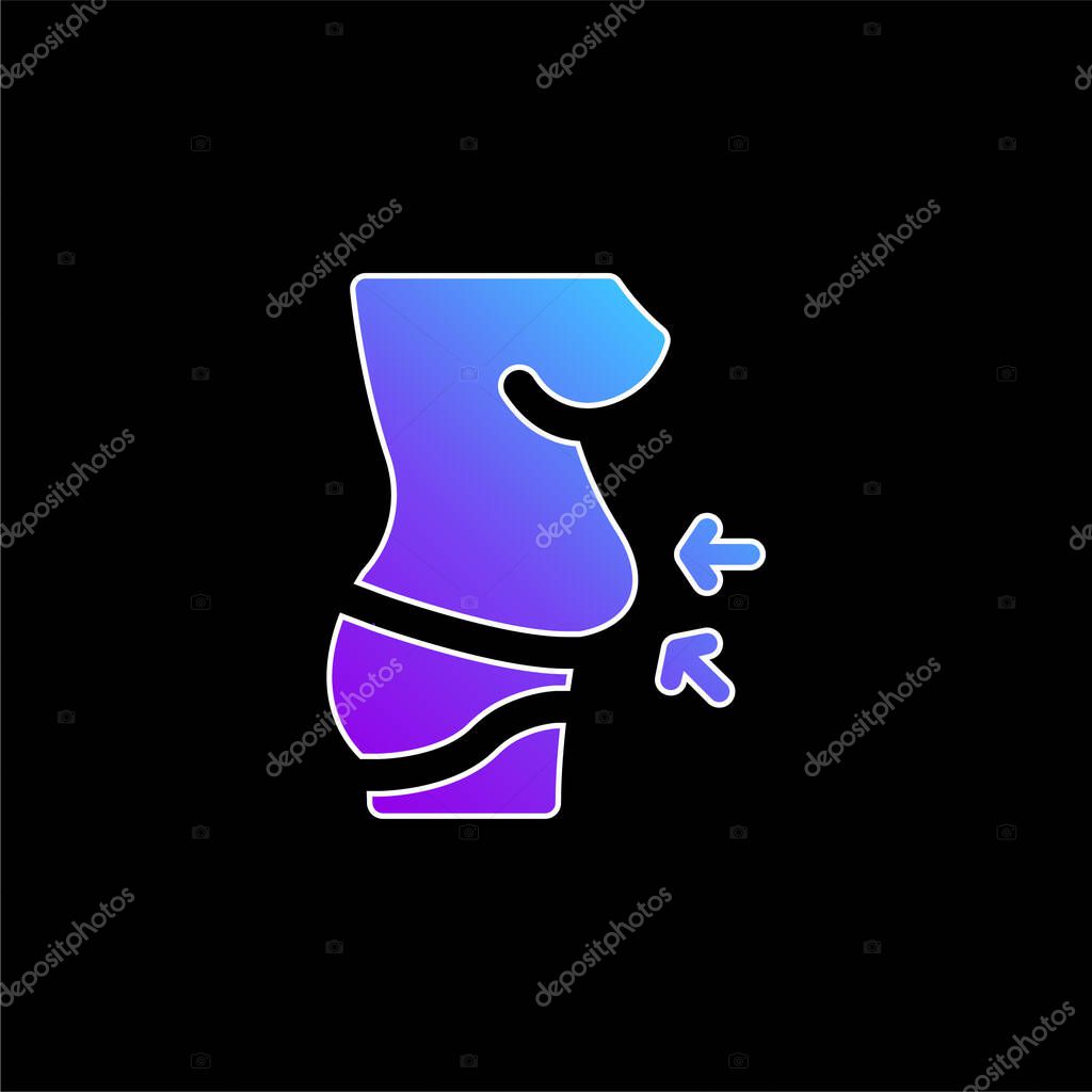 Belly blue gradient vector icon