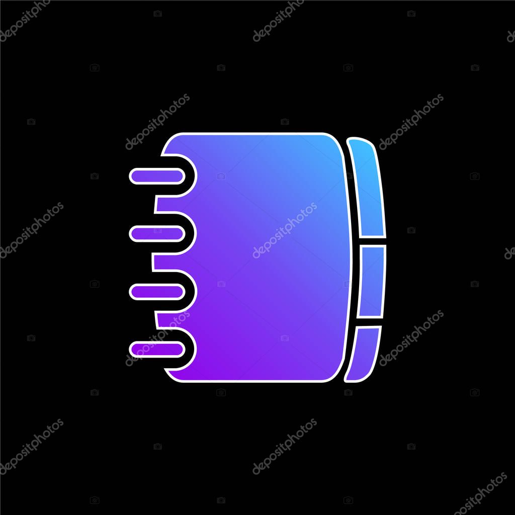 Book blue gradient vector icon