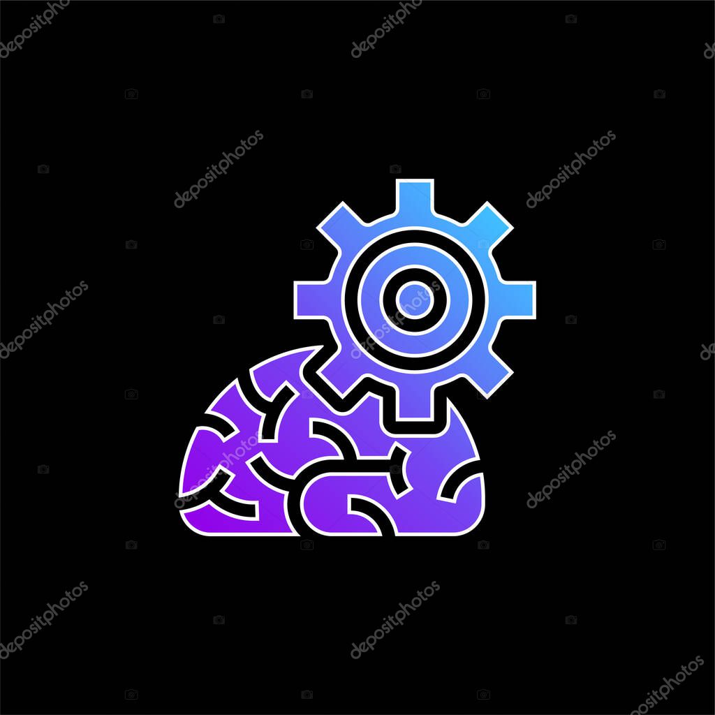 Algorithm blue gradient vector icon