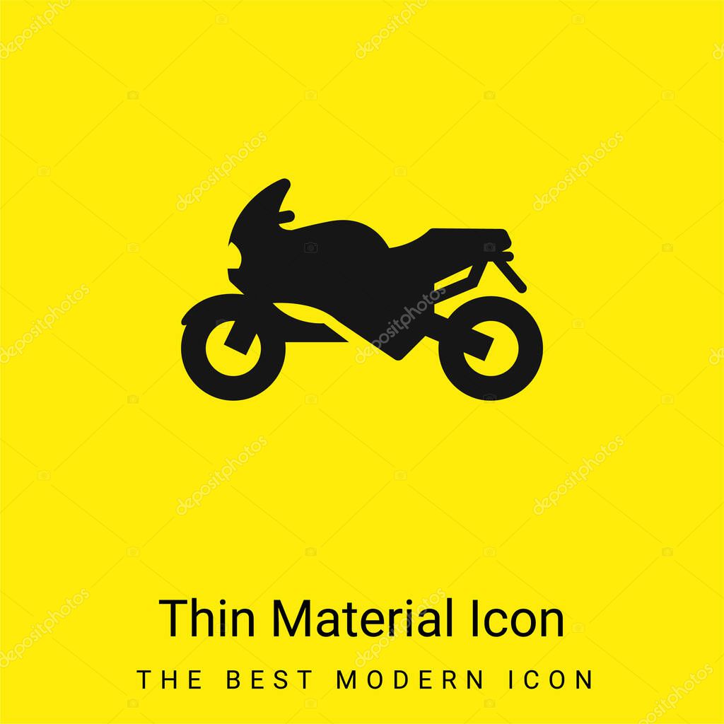 Bike minimal bright yellow material icon