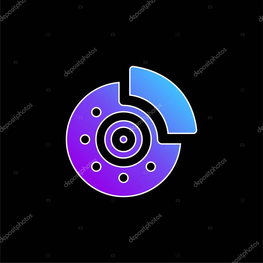 Brake blue gradient vector icon