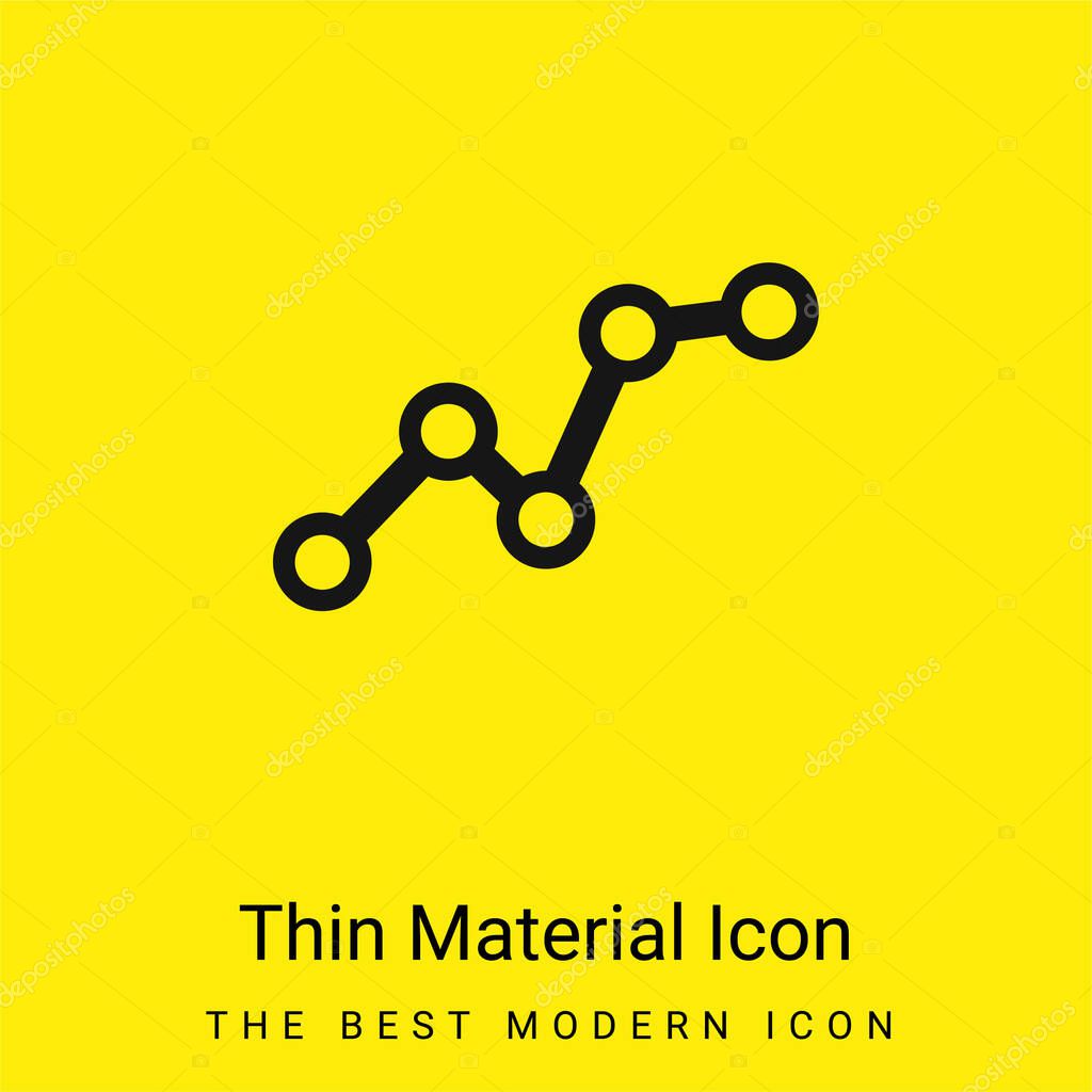 Ascending Business Graphic minimal bright yellow material icon