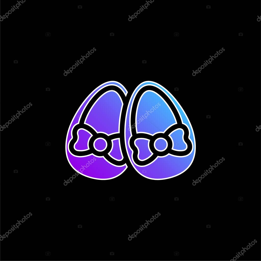 Baby Shoes blue gradient vector icon