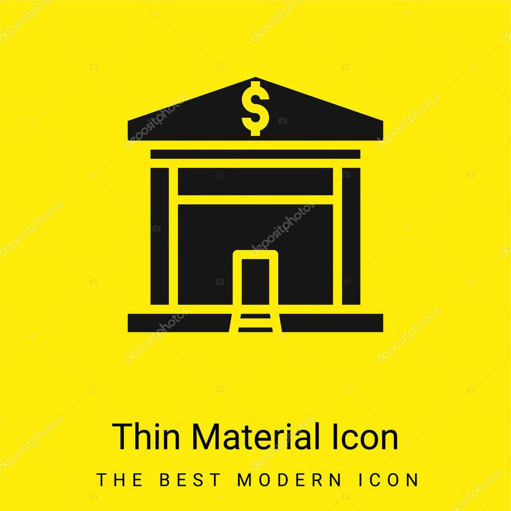 Bank minimal bright yellow material icon