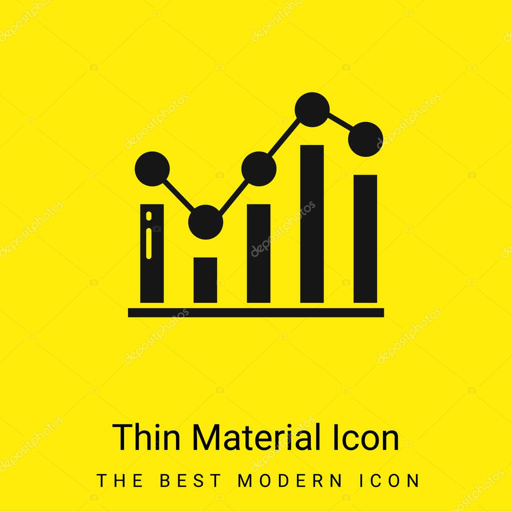 Bar Graph minimal bright yellow material icon