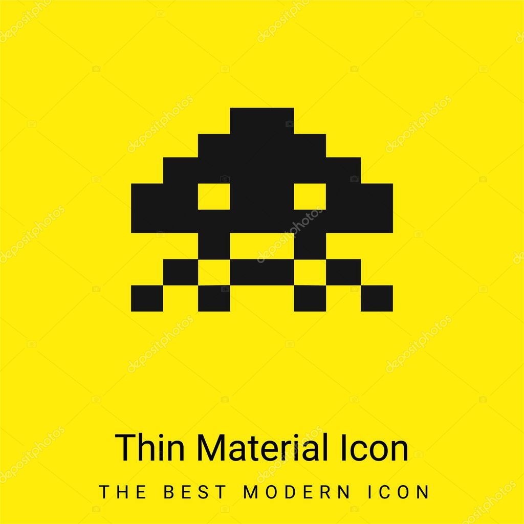 Alien Of Game minimal bright yellow material icon