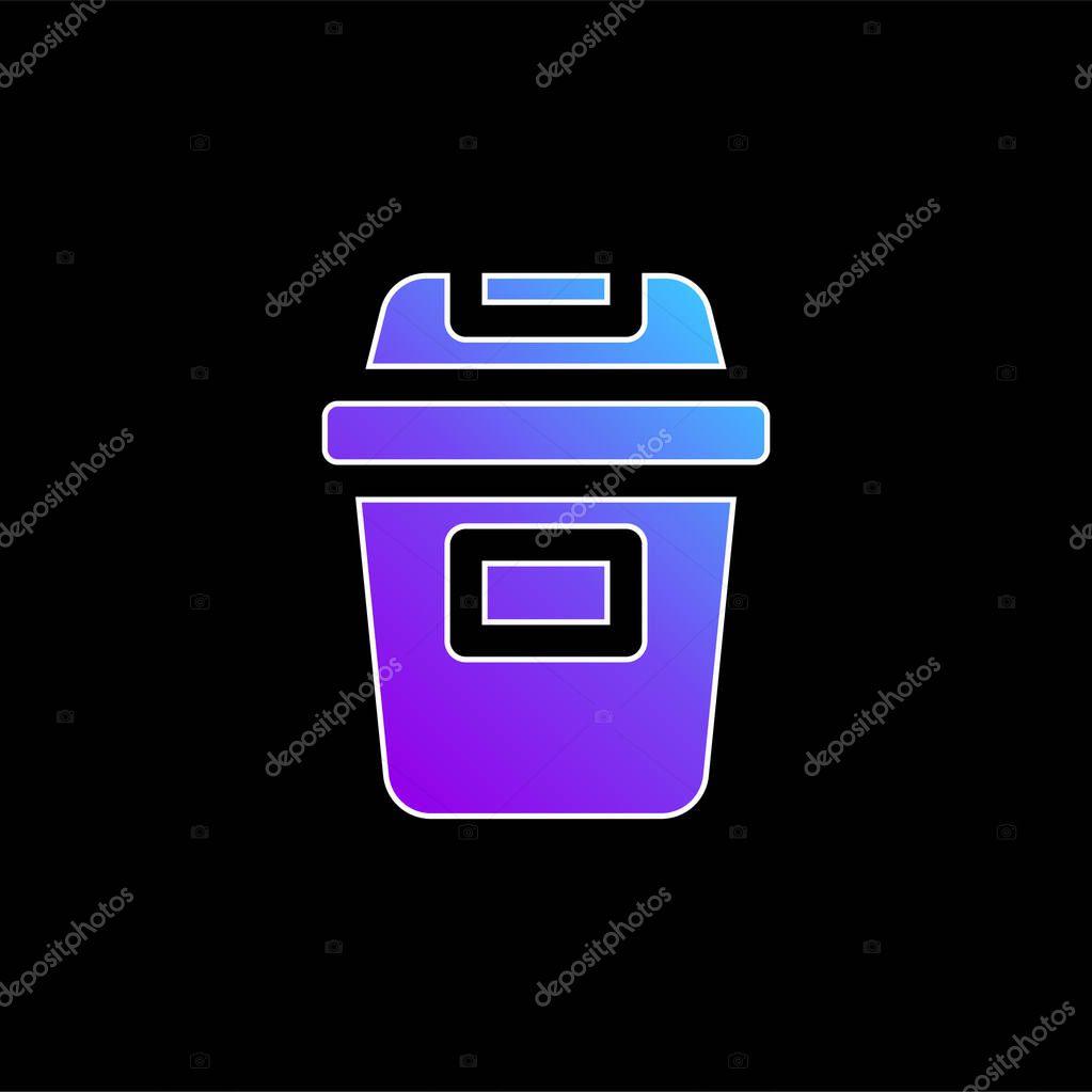 Bin blue gradient vector icon