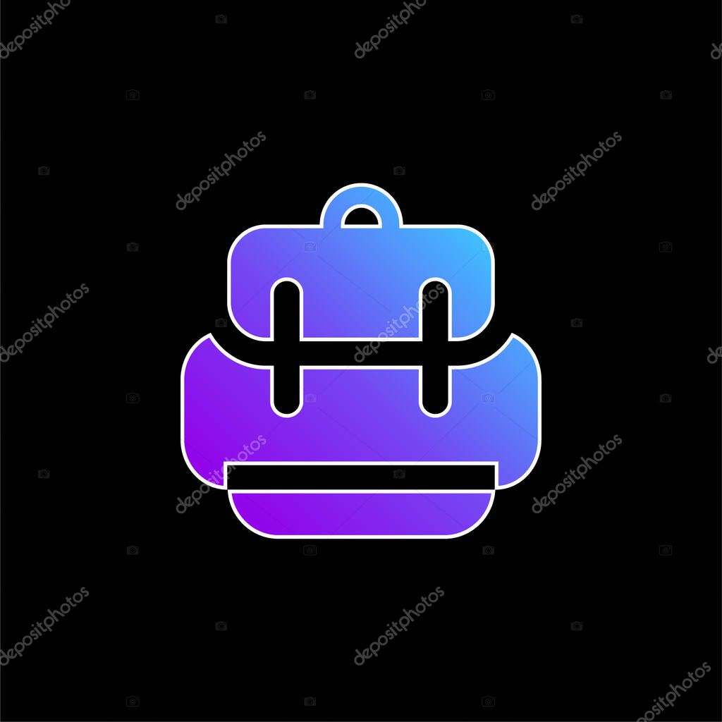 Backpack blue gradient vector icon