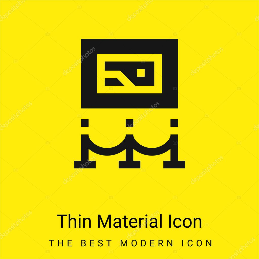 Art Museum minimal bright yellow material icon