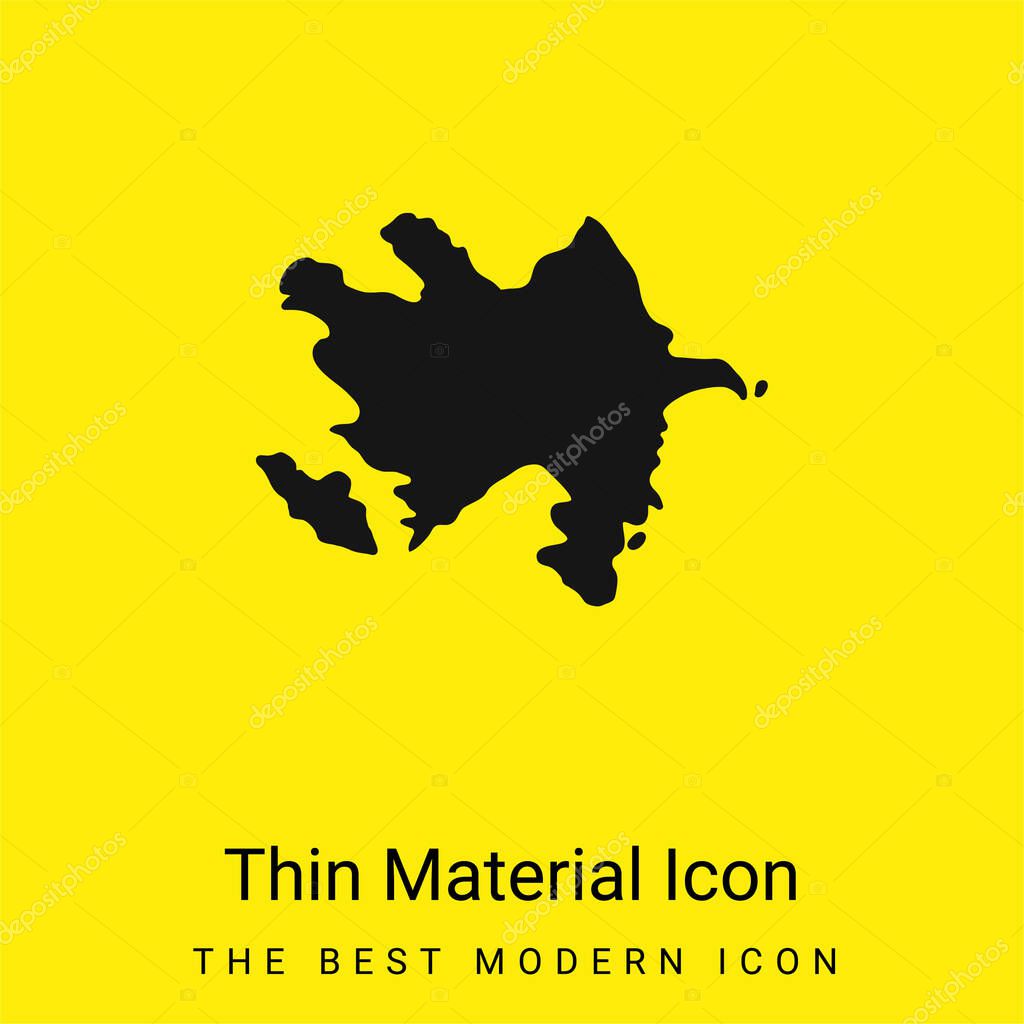 Azerbaijan minimal bright yellow material icon