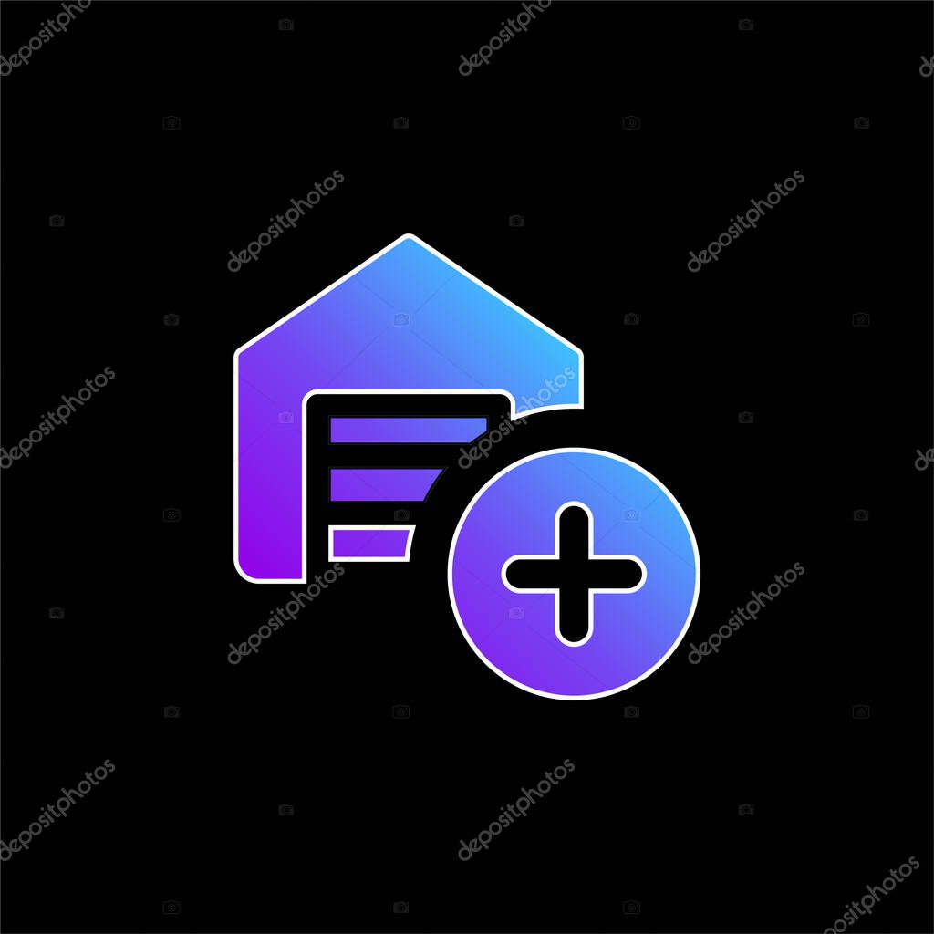 Add blue gradient vector icon