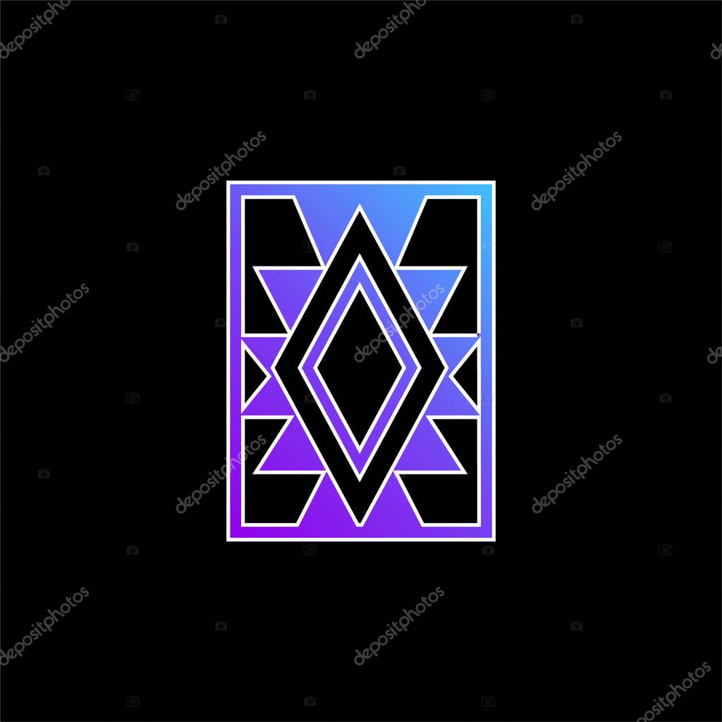 Artisanal Rug Of Mexico blue gradient vector icon