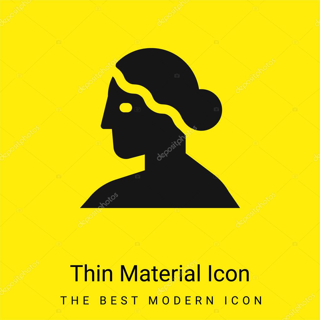 Aphrodite minimal bright yellow material icon