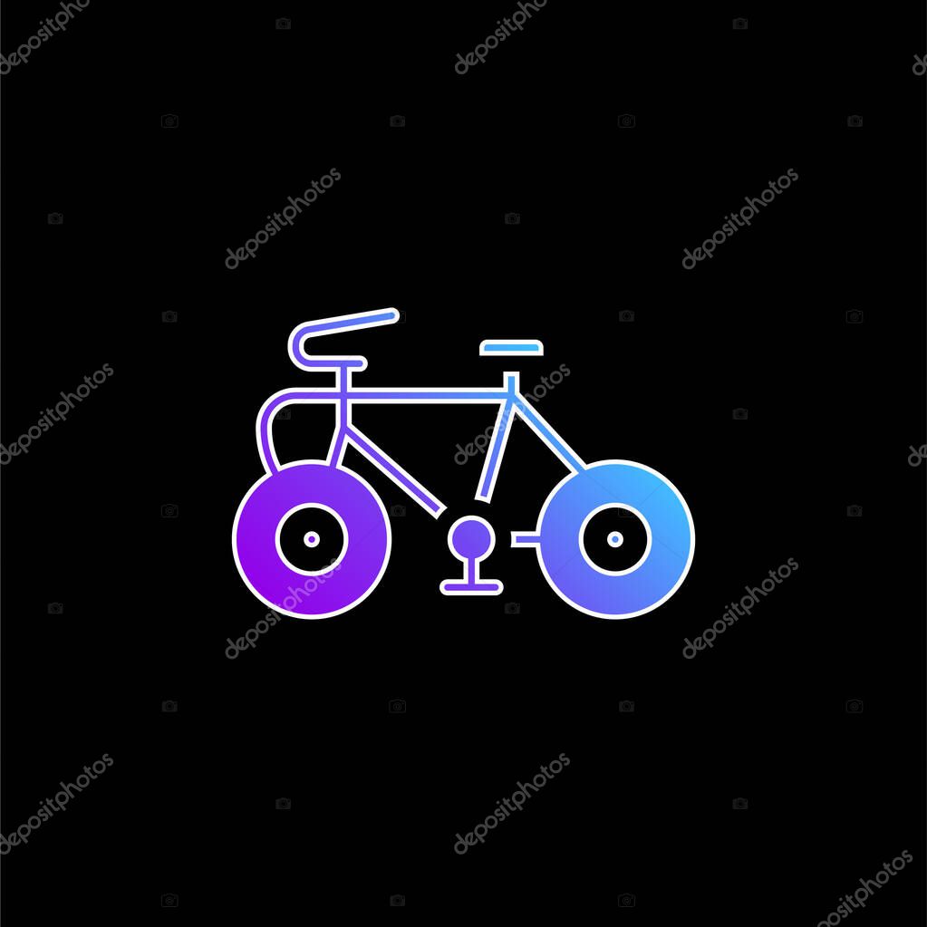 Bicycle blue gradient vector icon