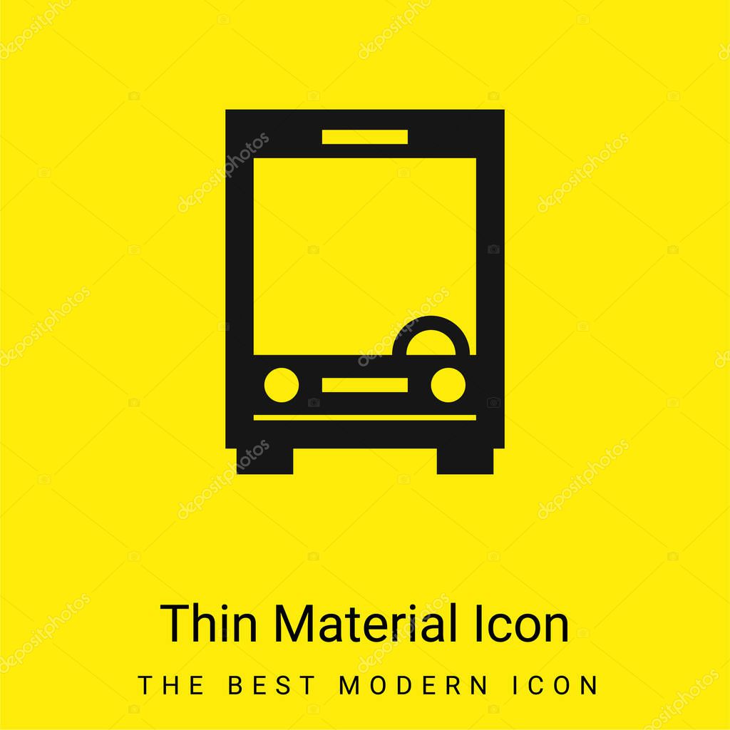 Big Bus Front minimal bright yellow material icon