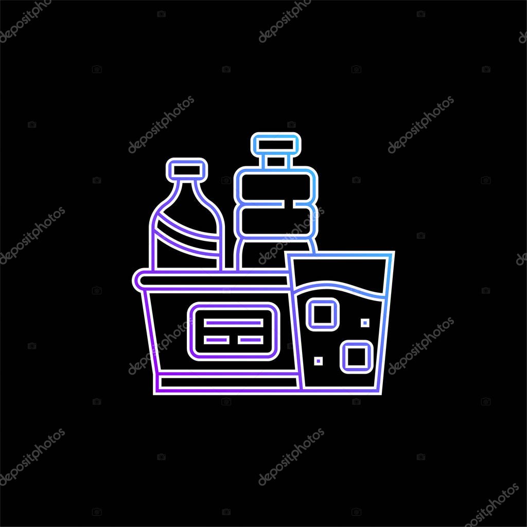 Beverages blue gradient vector icon