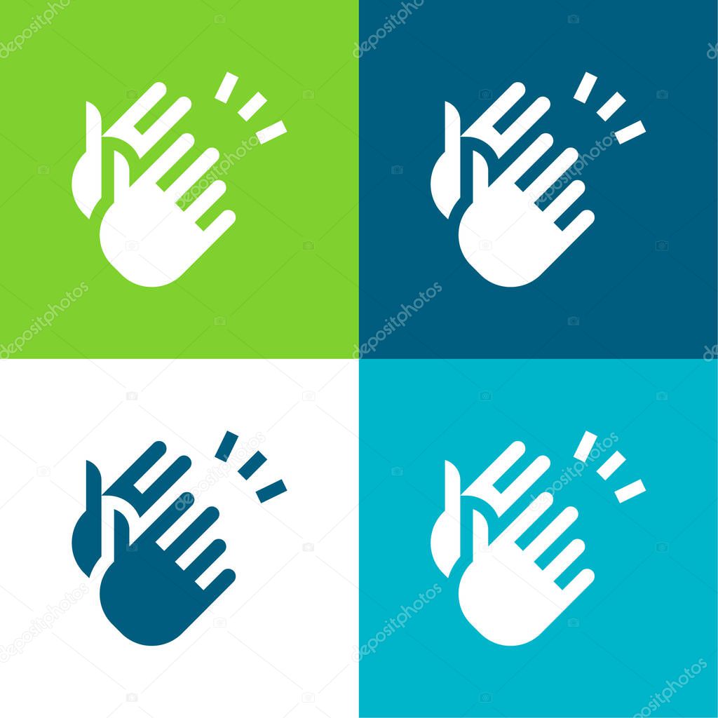 Applause Flat four color minimal icon set