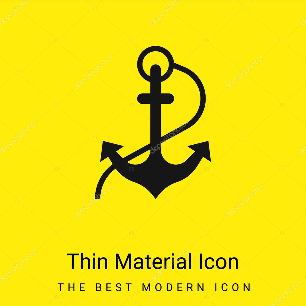 Anchor minimal bright yellow material icon