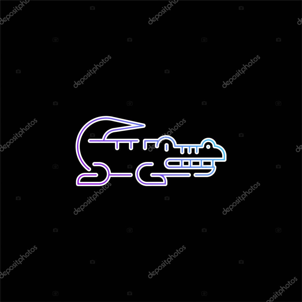 Alligator blue gradient vector icon