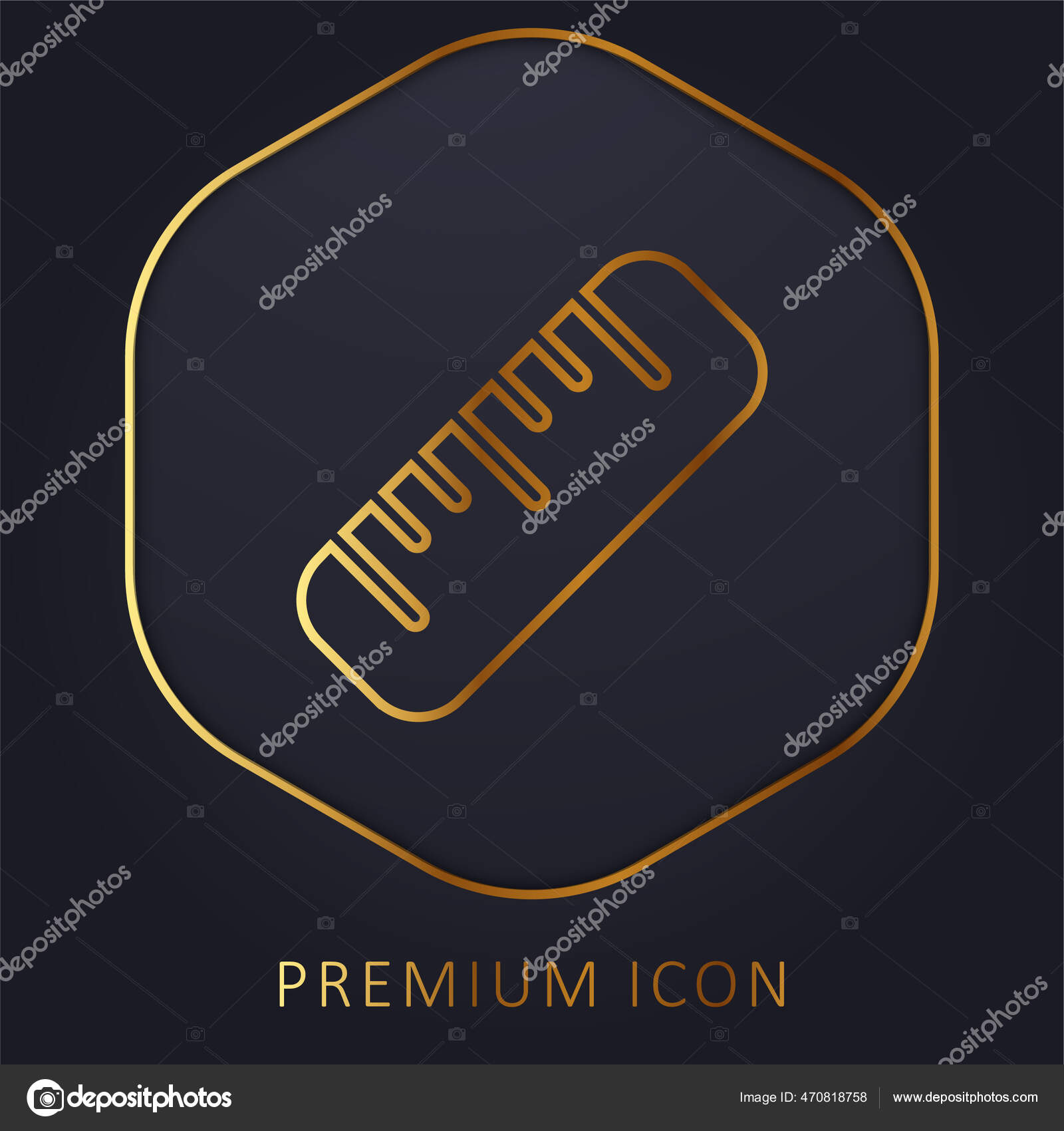 Big Ruler Golden Line Premium Logo Icon Stock Vector by ©Infolight ...
