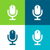 AD rádió Lapos négy szín minimális ikon készlet